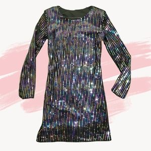 Black sequence New Year Party Dress